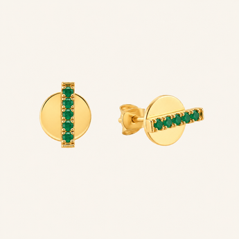 Linear Emerald Studs - Psylish