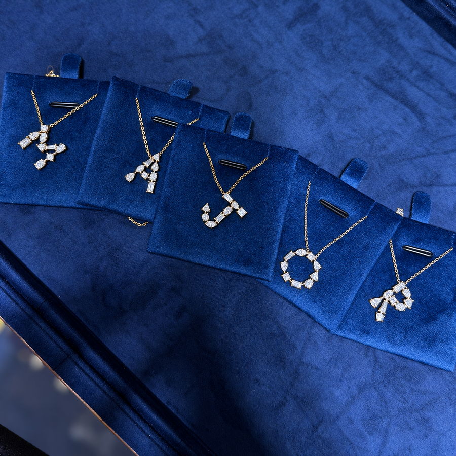 Bold Diamond Initial Necklace