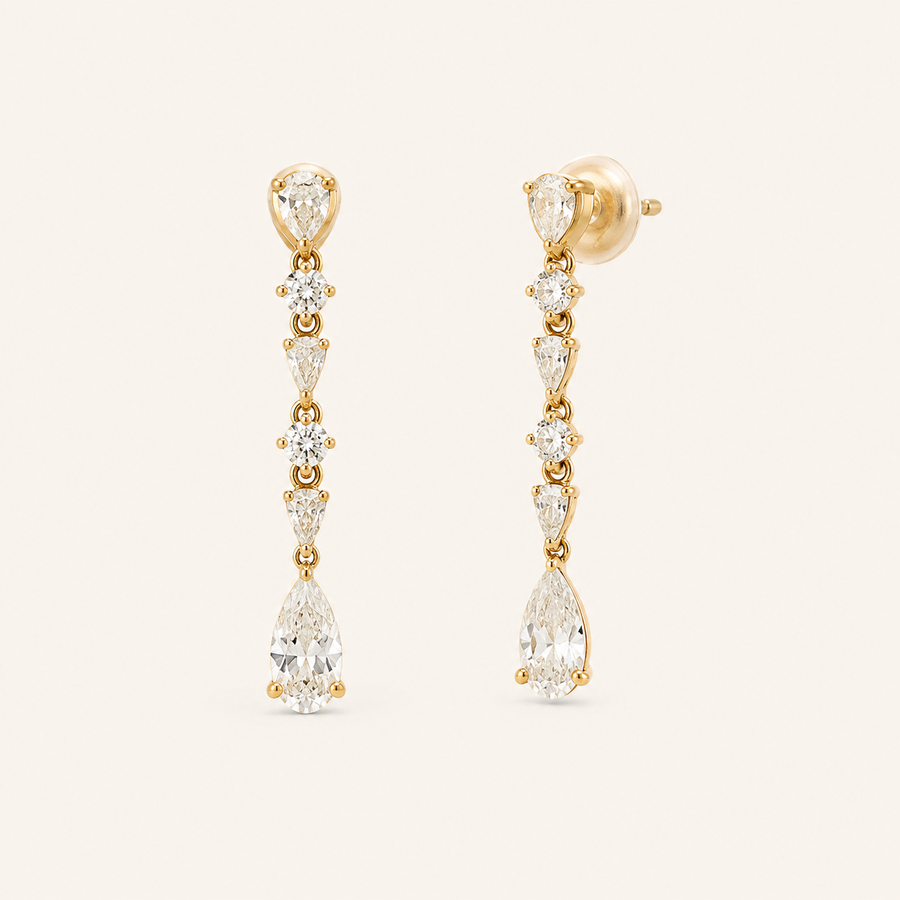 Maeve Diamond Earrings - Psylish