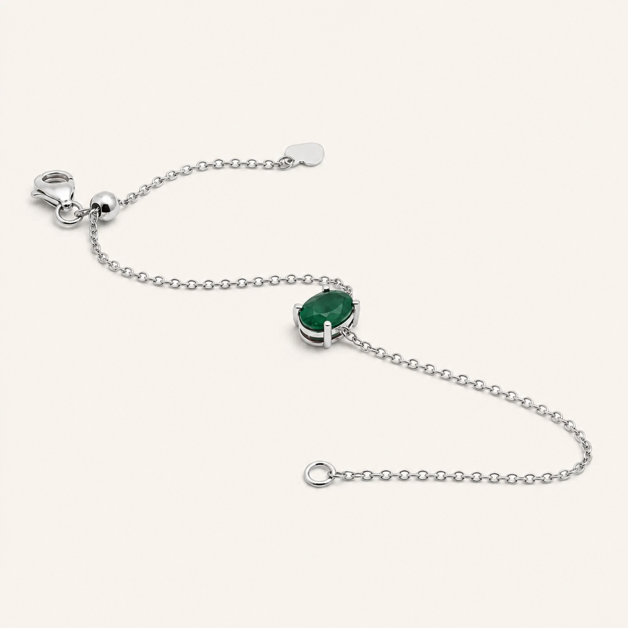 Oval Emerald Bracelet - Psylish