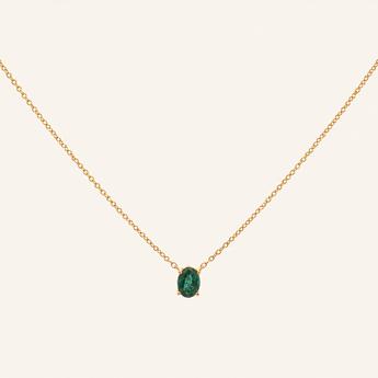 Oval Emerald Necklace - Psylish