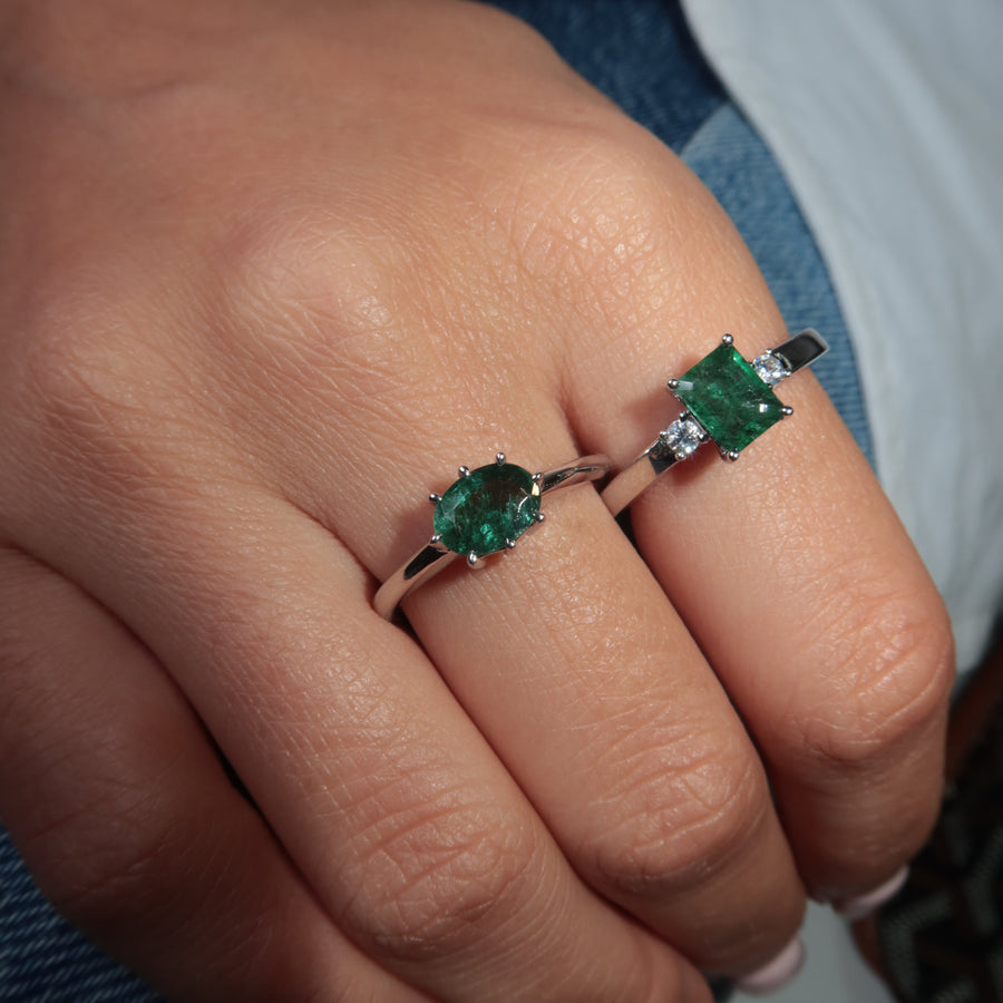 Oval Emerald Ring - Psylish
