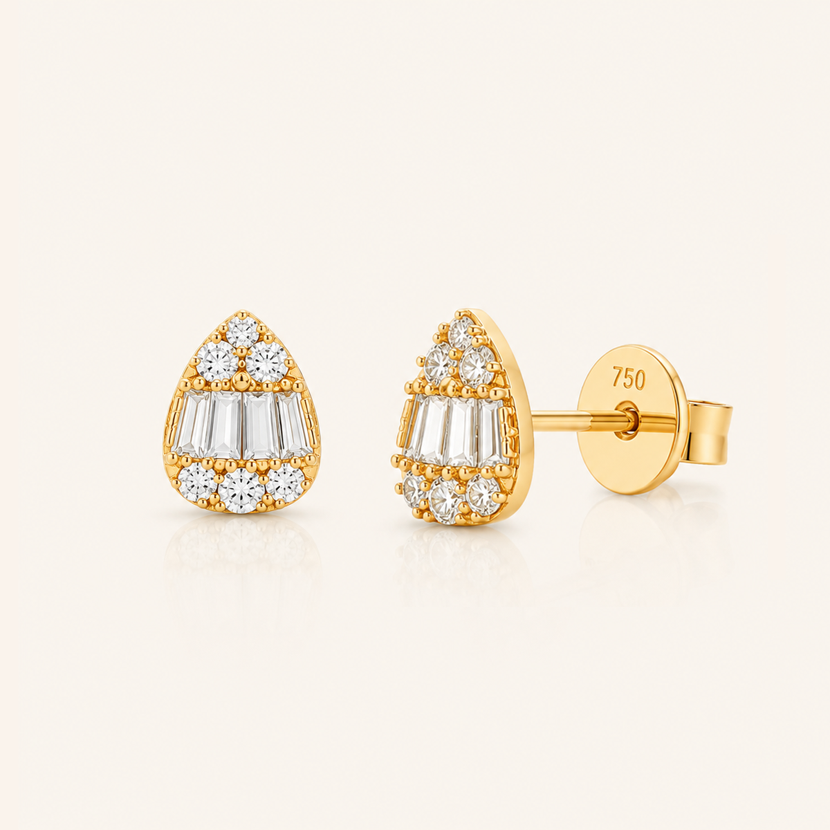Paree Pear Diamond Studs - Psylish