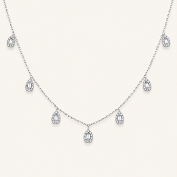 Pear Drops Diamond Necklace - Psylish