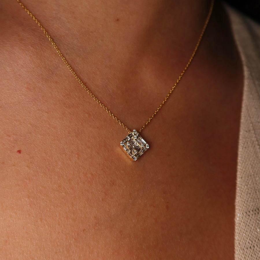Princess Illusion Diamond Necklace - Psylish