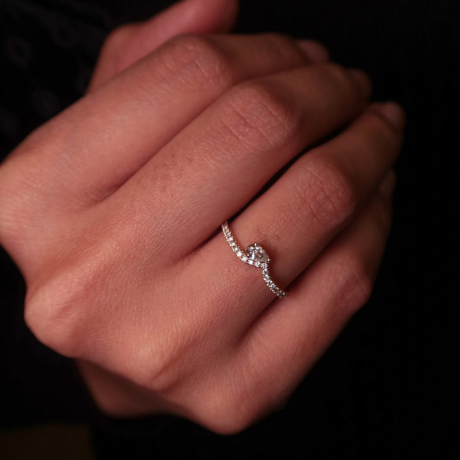 Drew Diamond Drop Ring - Psylish