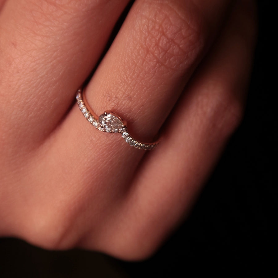 Drew Diamond Drop Ring - Psylish