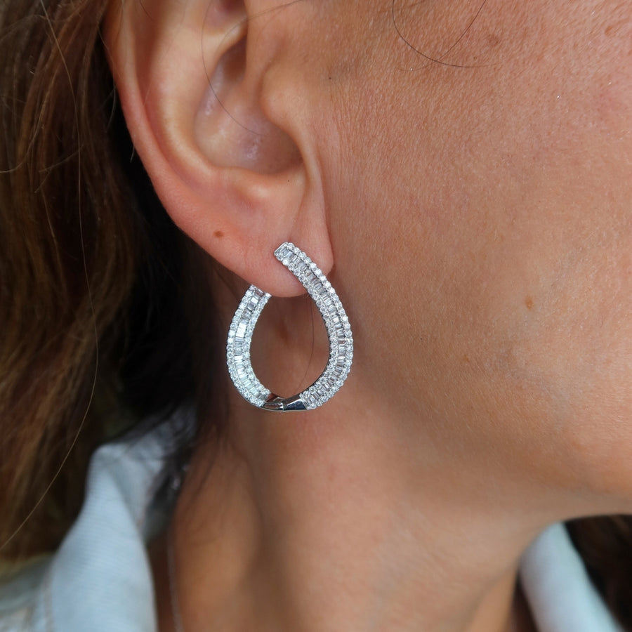 Blake Diamond Hoops - Psylish
