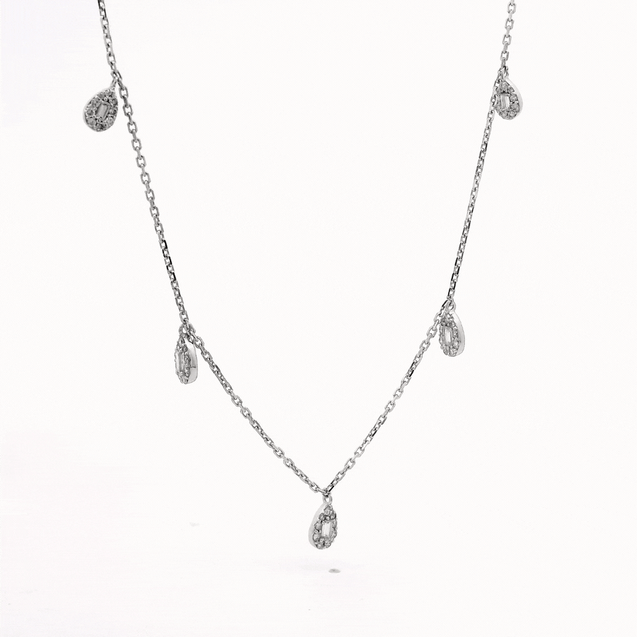 Seven Pear Diamond Necklace - Psylish