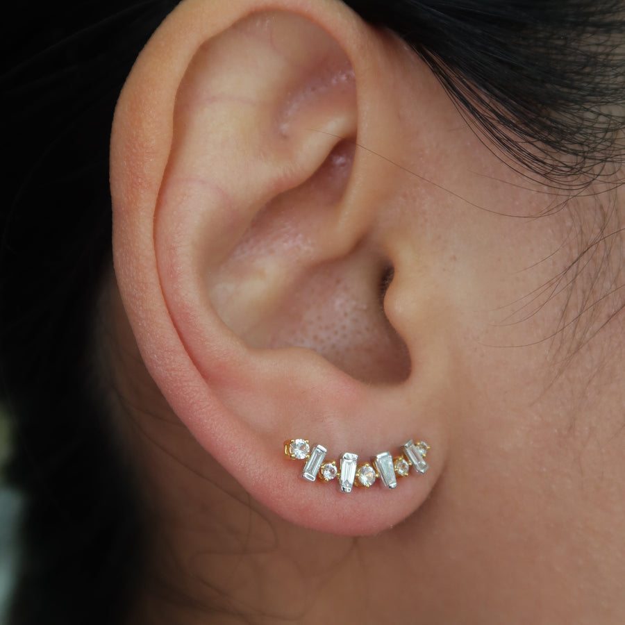 Rian Diamond Crawler Earrings - Psylish