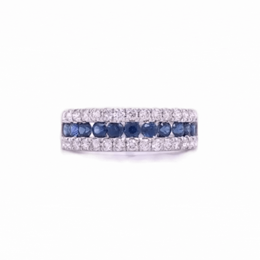 Shaely Blue Sapphire Diamond Ring - Psylish