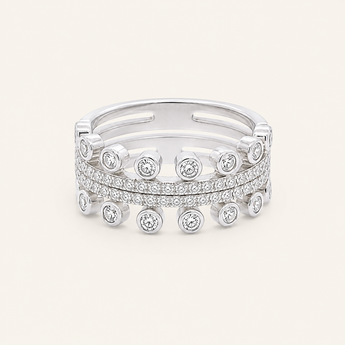 Sariah Diamond Twin Ring - Psylish