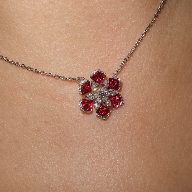Chloe Ruby Diamond Necklace - Psylish