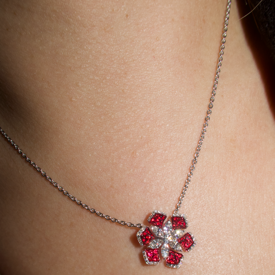 Chloe Ruby Diamond Necklace - Psylish