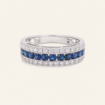 Shaely Blue Sapphire Diamond Ring - Psylish