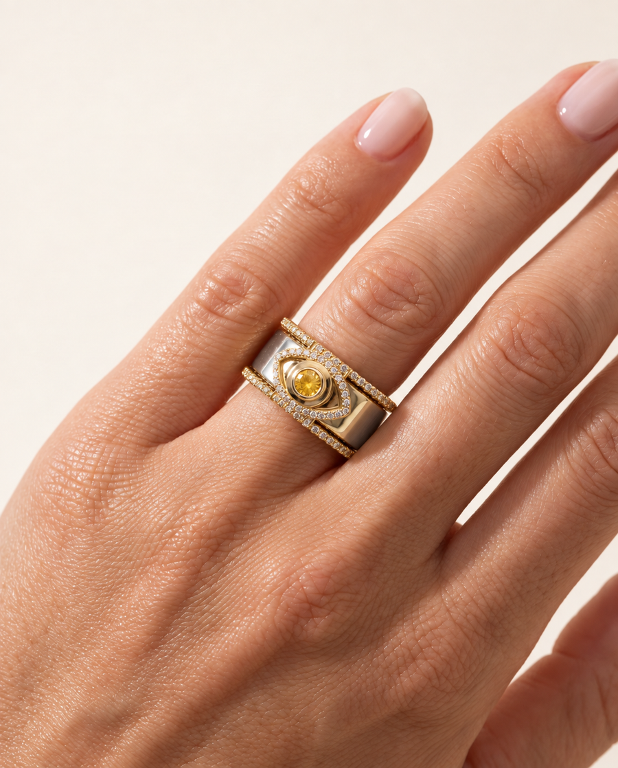 Soleil Tichi Oura Ring Jacket Yellow Gold Yellow Topaz | Gen 3, 4