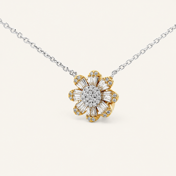 Sunflower Diamond Necklace - Psylish