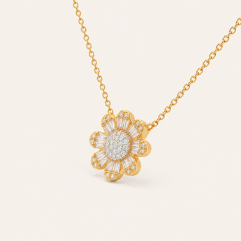 Sunflower Diamond Necklace - Psylish