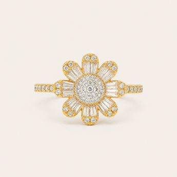 Sunflower Diamond Ring - Psylish