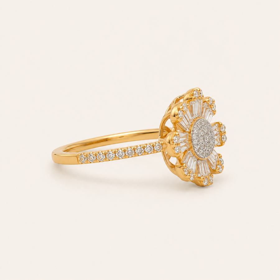 Sunflower Diamond Ring - Psylish