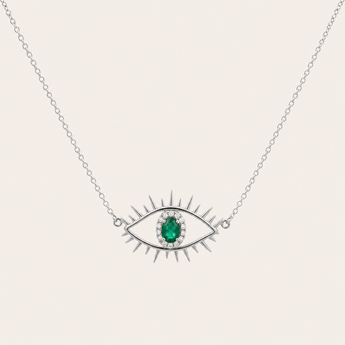 Tichi 'Evil Eye' Choker Emerald Necklace - Psylish