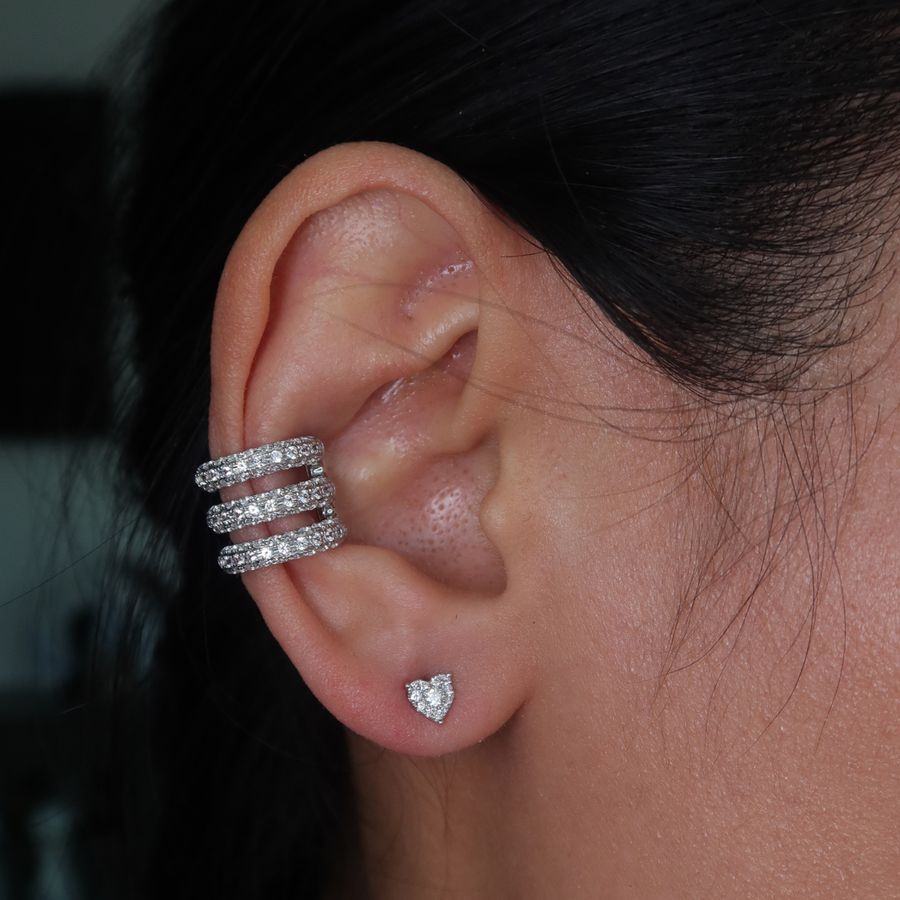 Trian White Sapphire Ear Cuff - Psylish