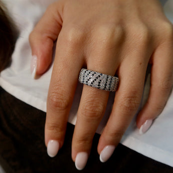 Wild Oura Ring Cap styled with a ring stack on the hand