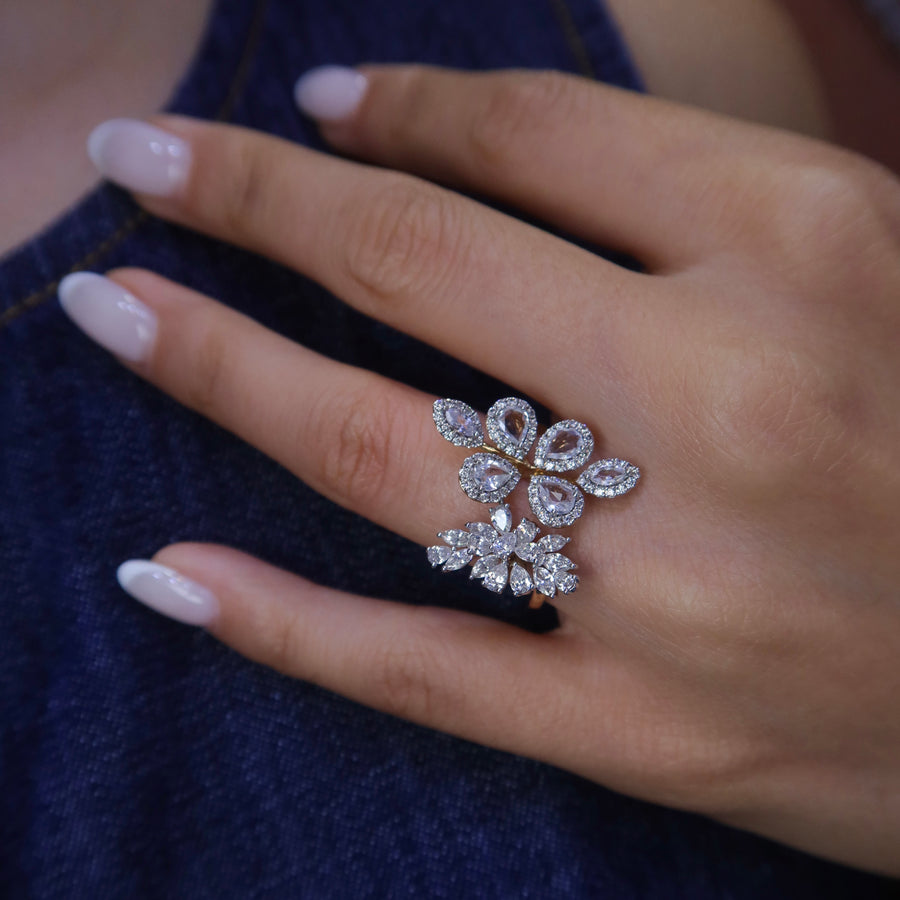 Elara White Sapphires Diamond Ring