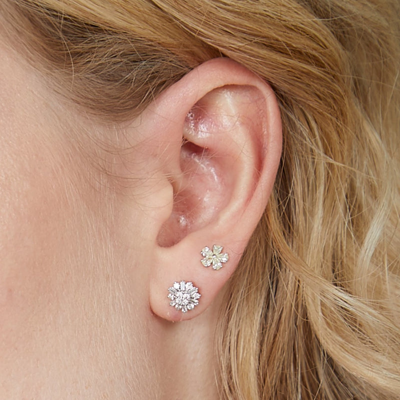 Anne Fleur White Earrings