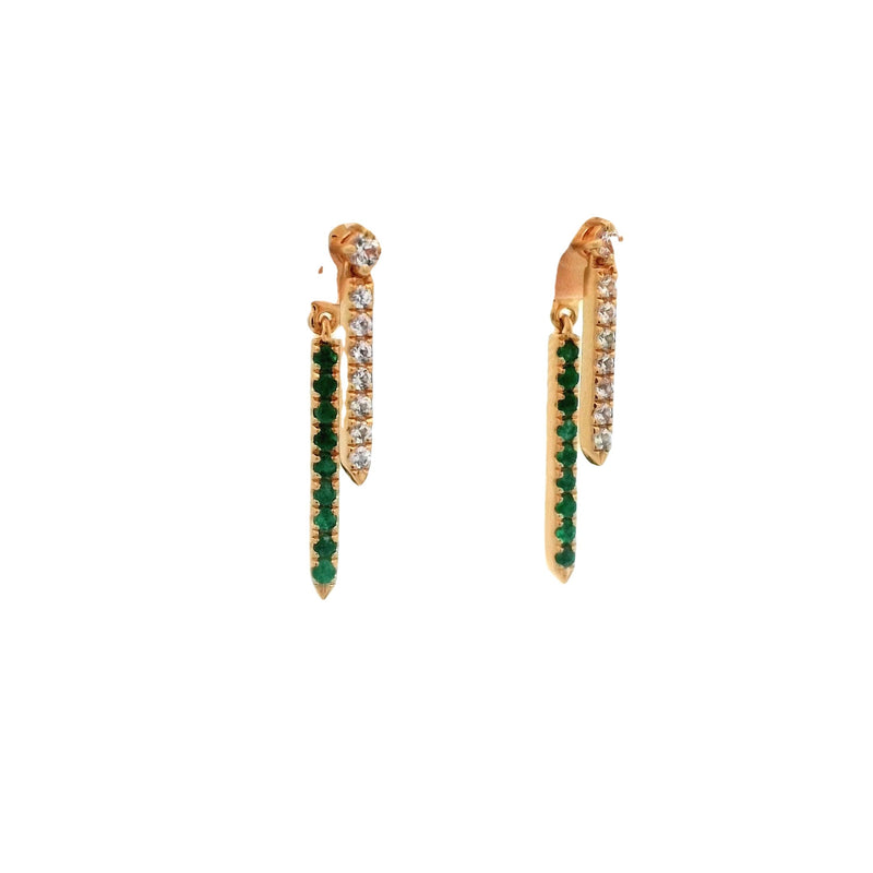 Mia Deux Emerald Earrings