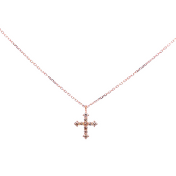 Grace Cross Rose Necklace
