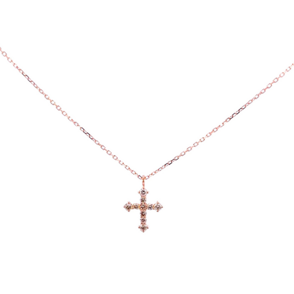 Grace Cross Rose Necklace