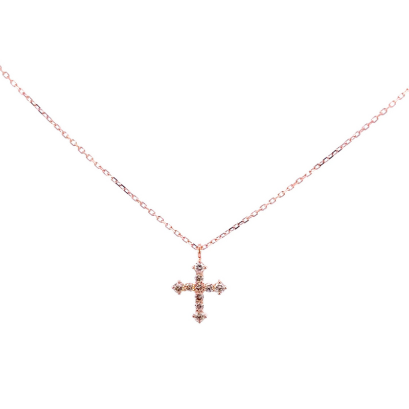Grace Cross Rose Necklace
