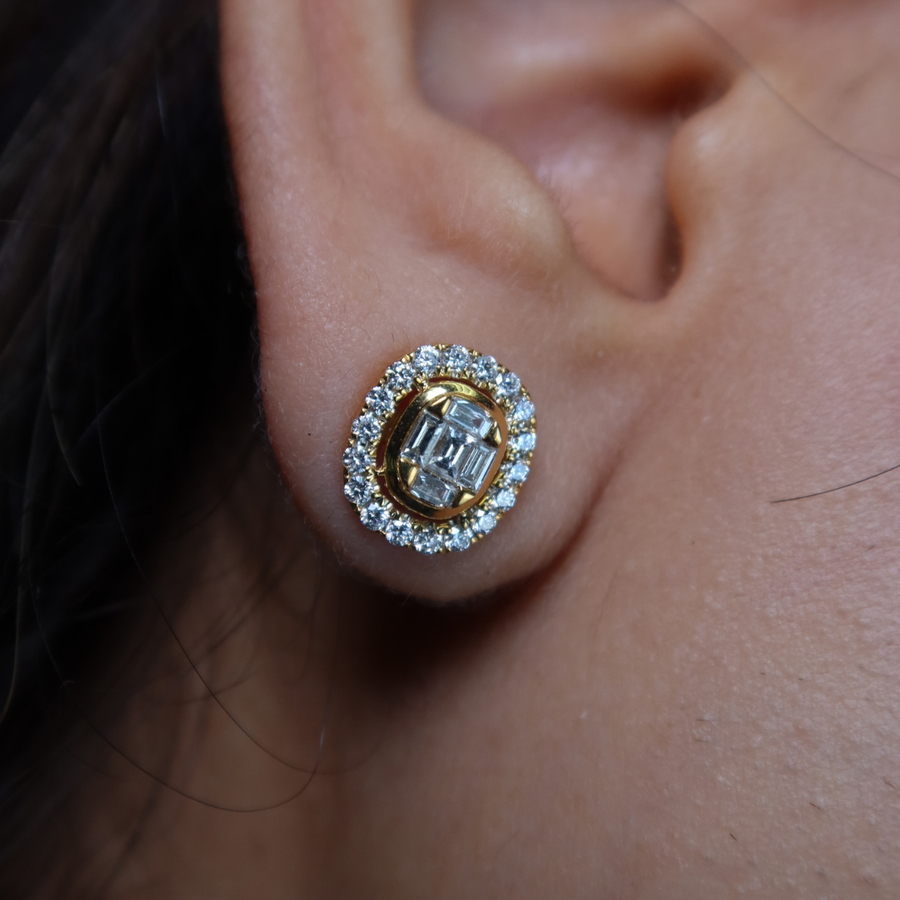 Ollie Diamond Studs - Psylish