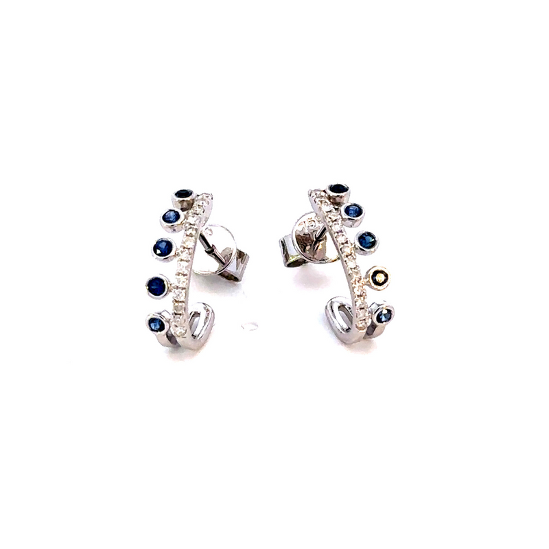 Sariah White Blue Earrings