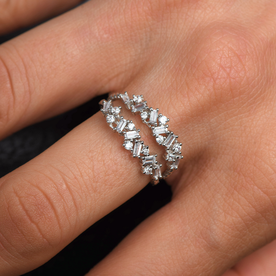 Double Baguette Diamond Ring - Psylish