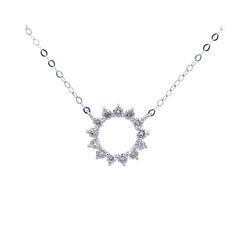 Circle of Life Small White Diamond Necklace - Psylish