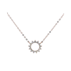 Circle of Life Small Rose Diamond Necklace