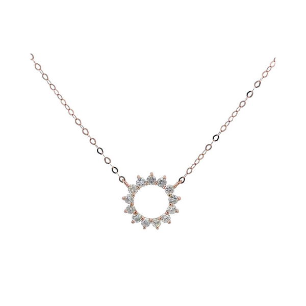 Circle of Life Small Rose Diamond Necklace