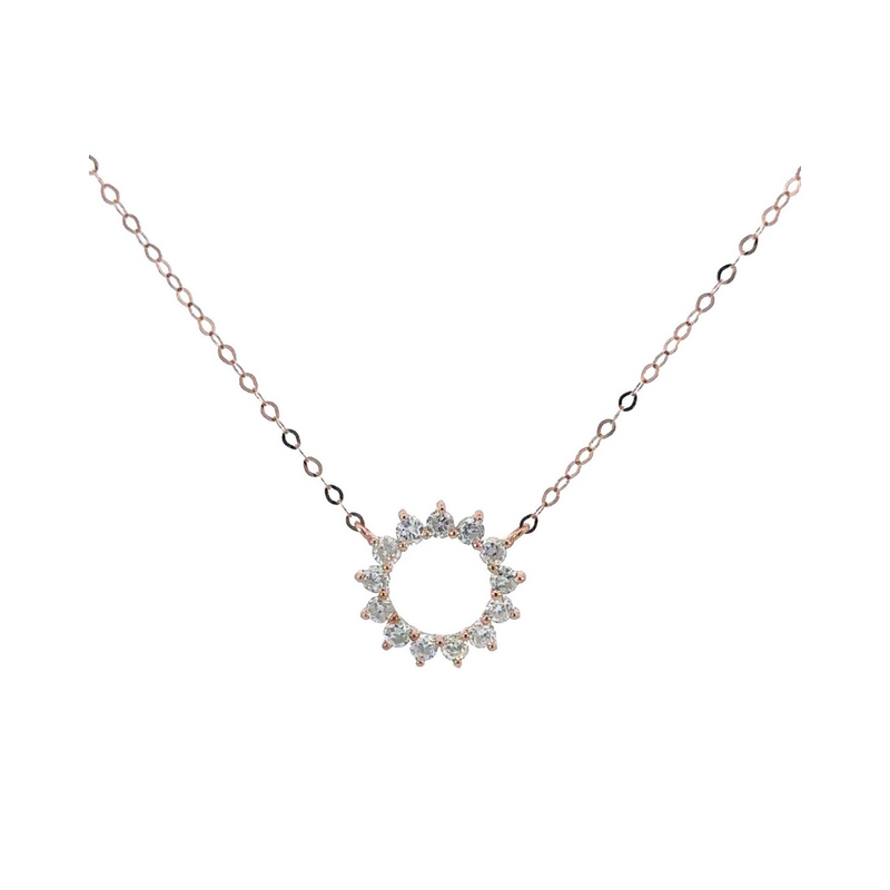 Circle of Life Small Rose Diamond Necklace