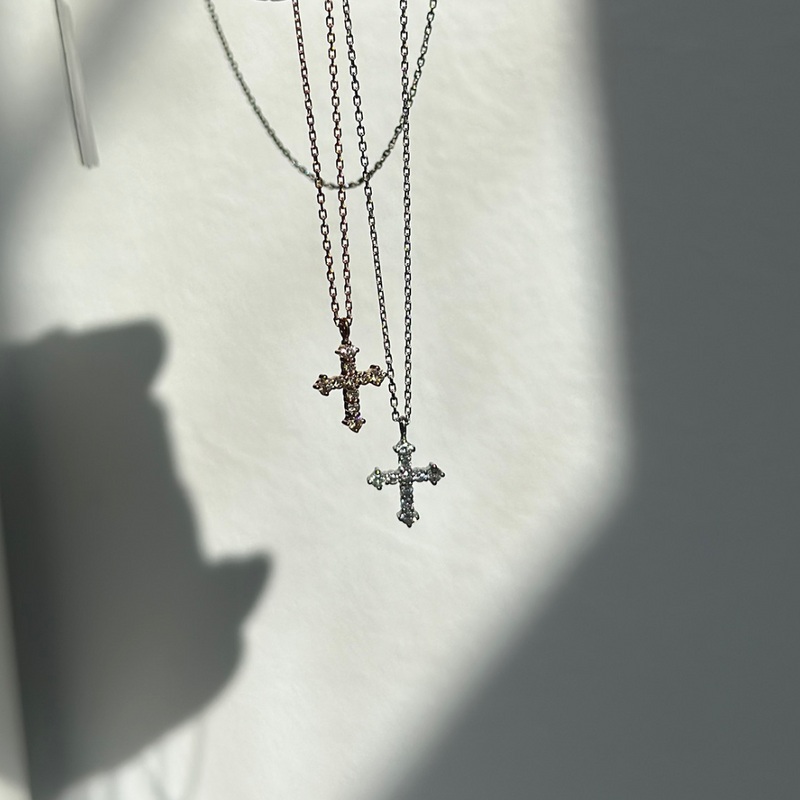 Grace Cross Rose Necklace