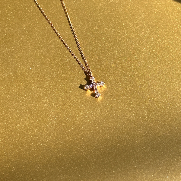 Grace Cross Rose Necklace