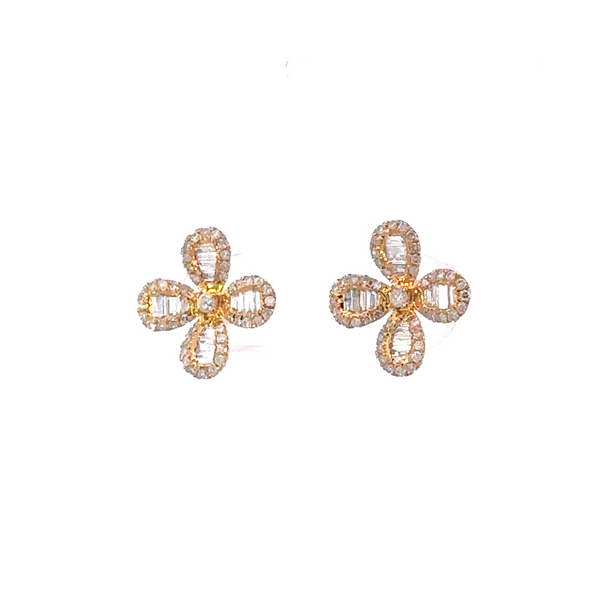 Floro Gold Stud Earrings
