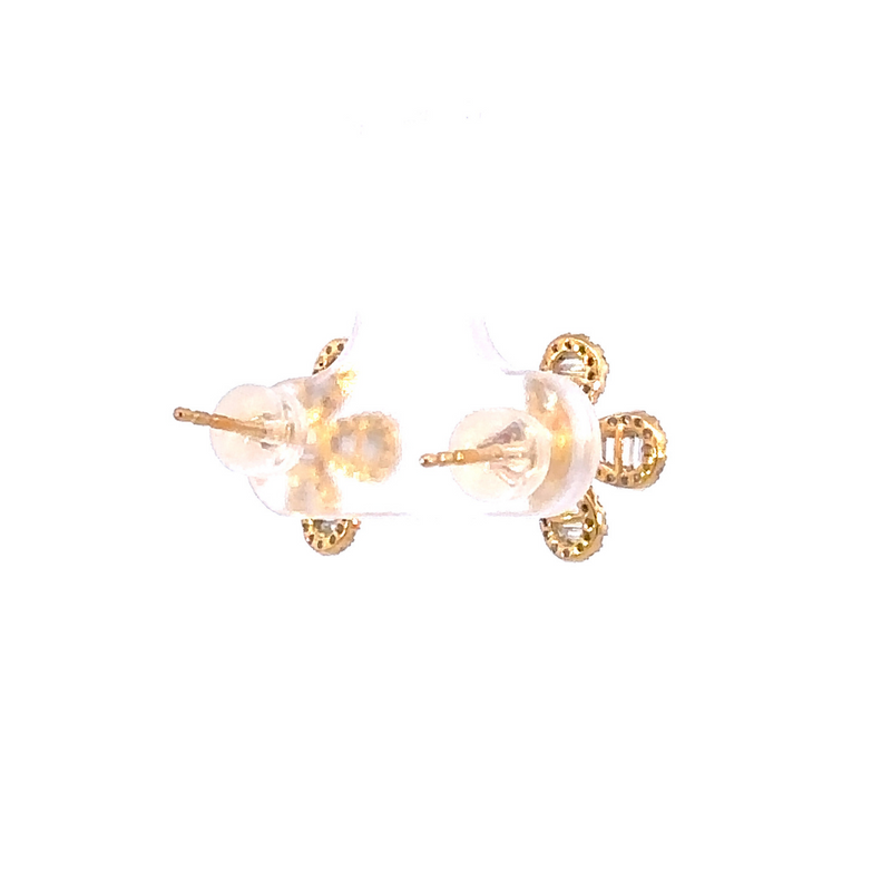 Floro Gold Stud Earrings