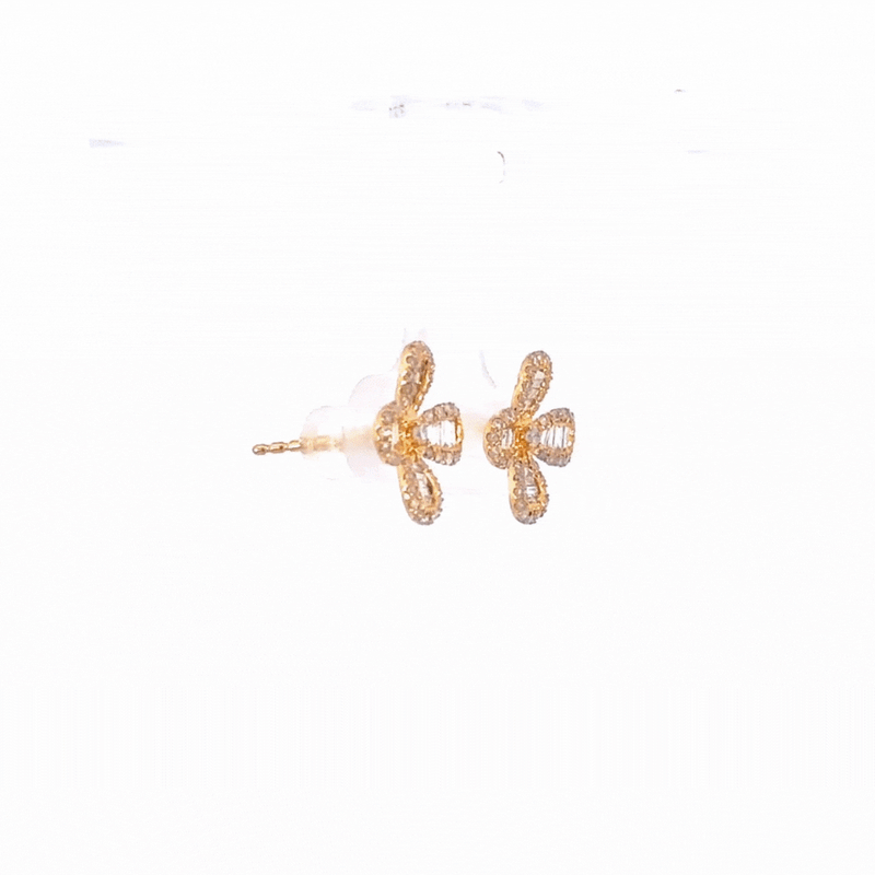 Floro Gold Stud Earrings
