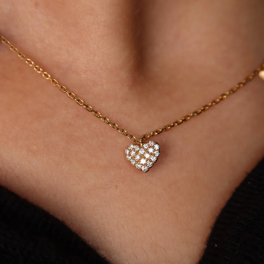 Five Petit Heart Diamond Necklace - Psylish