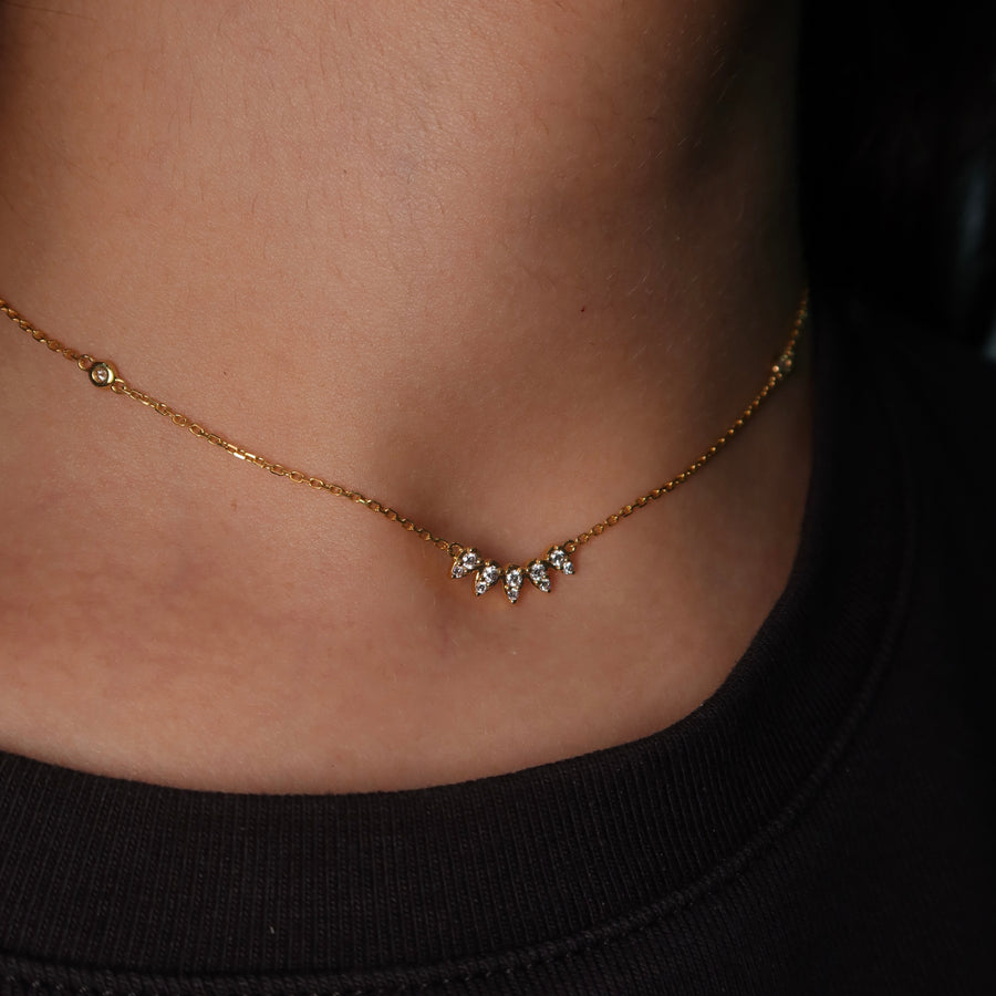 Crane Curve Diamond Necklace - Psylish