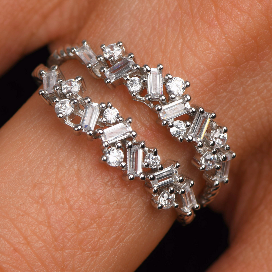 Double Baguette Diamond Ring - Psylish