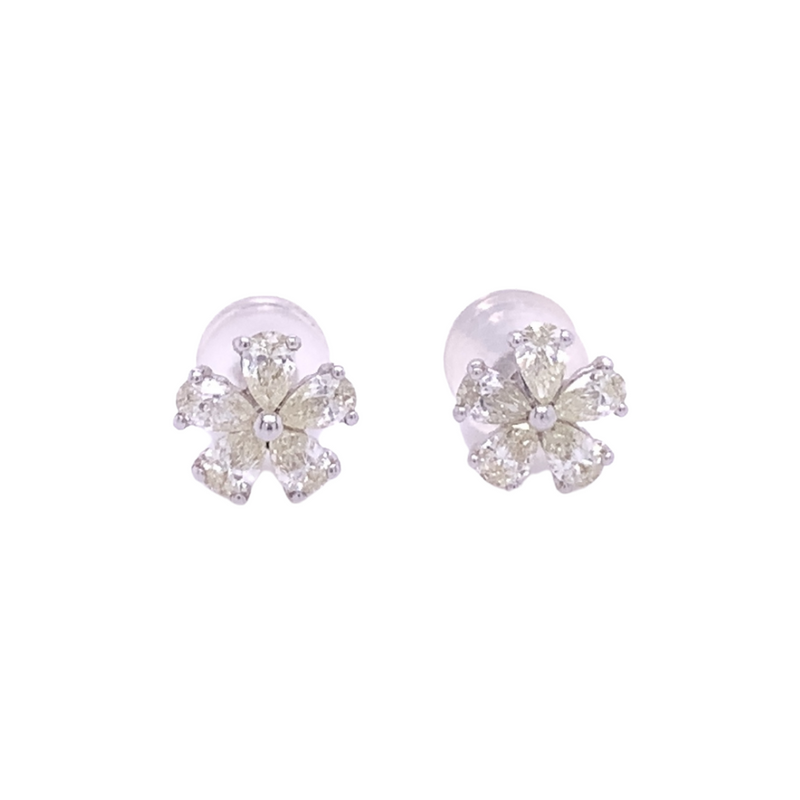 Anne Fleur White Earrings