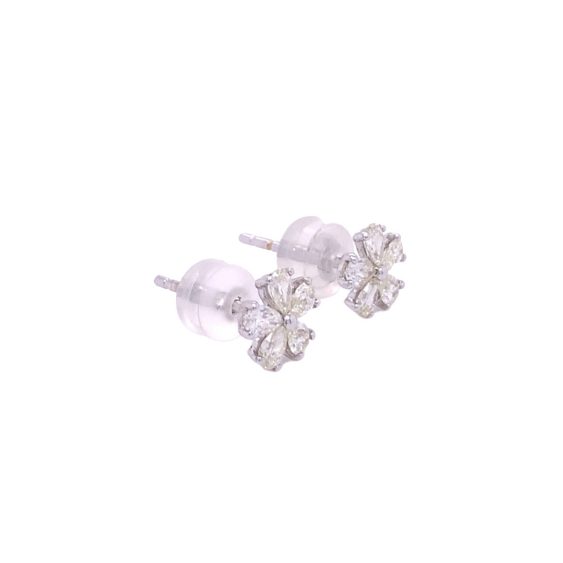 Anne Fleur White Earrings